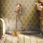 HD-wallpaper-cleaning-house-art-bird-enchanted-fantasy-love-magic-sweep